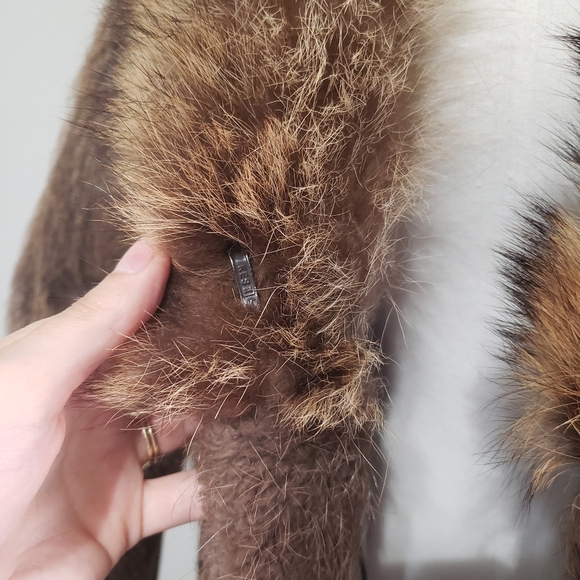 1960s Vintage Evans Beaver Fur Coat with Collar‎ Small/Medium - Picture 5 of 11